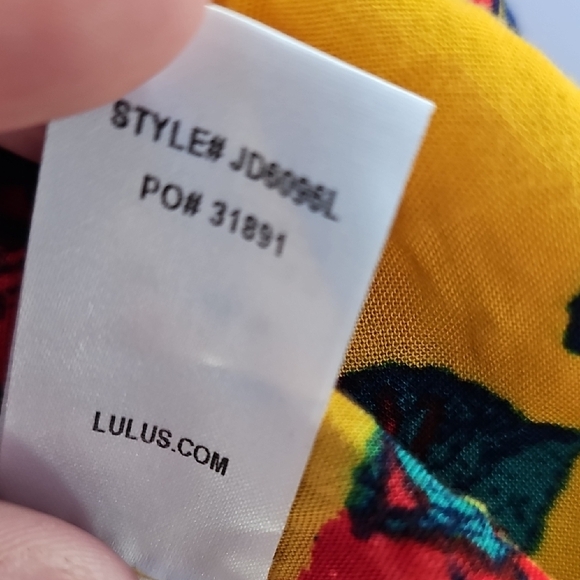 Lulu's Yellow and Red Floral Maxi Dress - Picture 7 of 13